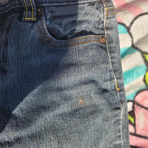 Foxy Jeans Brand Girls Size 12 Y2K 2000s Pants Cute Petite Semi Flared Skinny - Picture 7 of 8